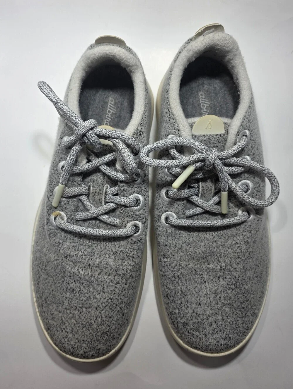 Allbirds Wool Runners Womens Size 9 Gray White Athletic Running Shoes Sneakers